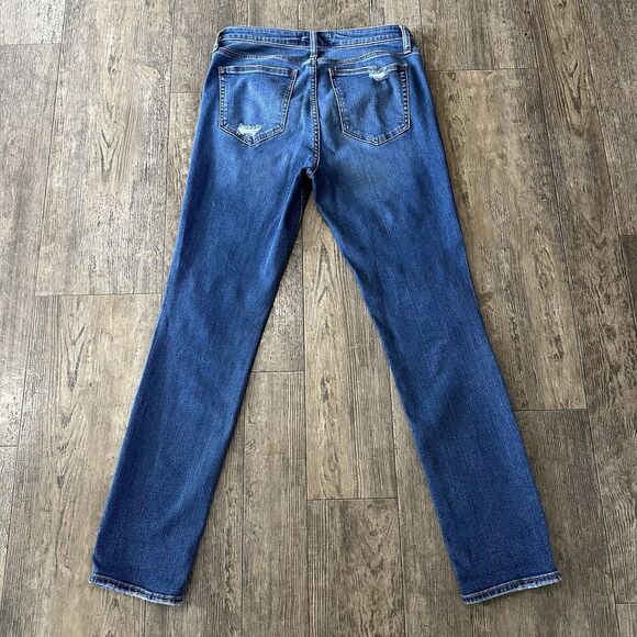 Silver Jeans Co BEAU Womens Size 30 Blue Mid Rise Distressed Denim Pants 31x31 - Picture 2 of 12